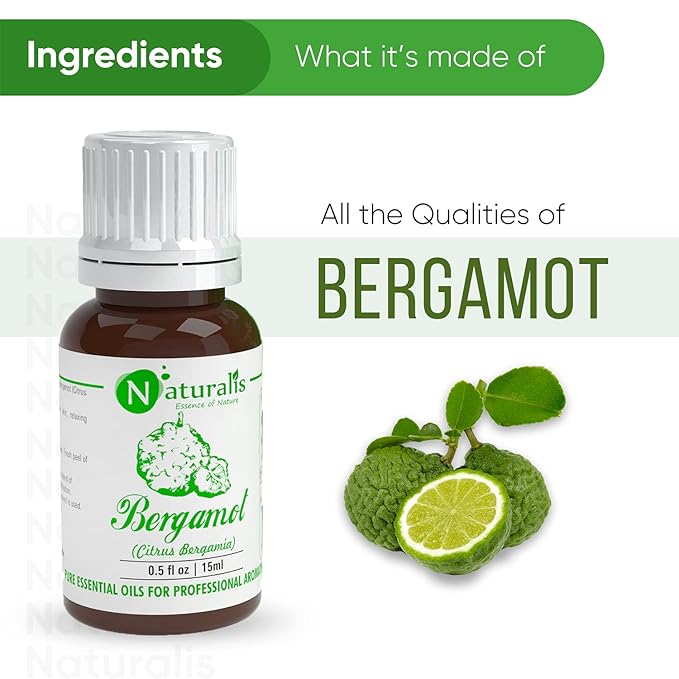 Naturalis Essence of Nature Bergamot Essential Oil for Insomnia Stress - 15 ml