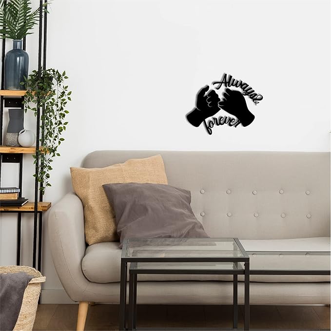 Ecraftindia Always & Forever Black Engineered Wood Cutout Wall Art Decor | Wooden Wall Decor Item