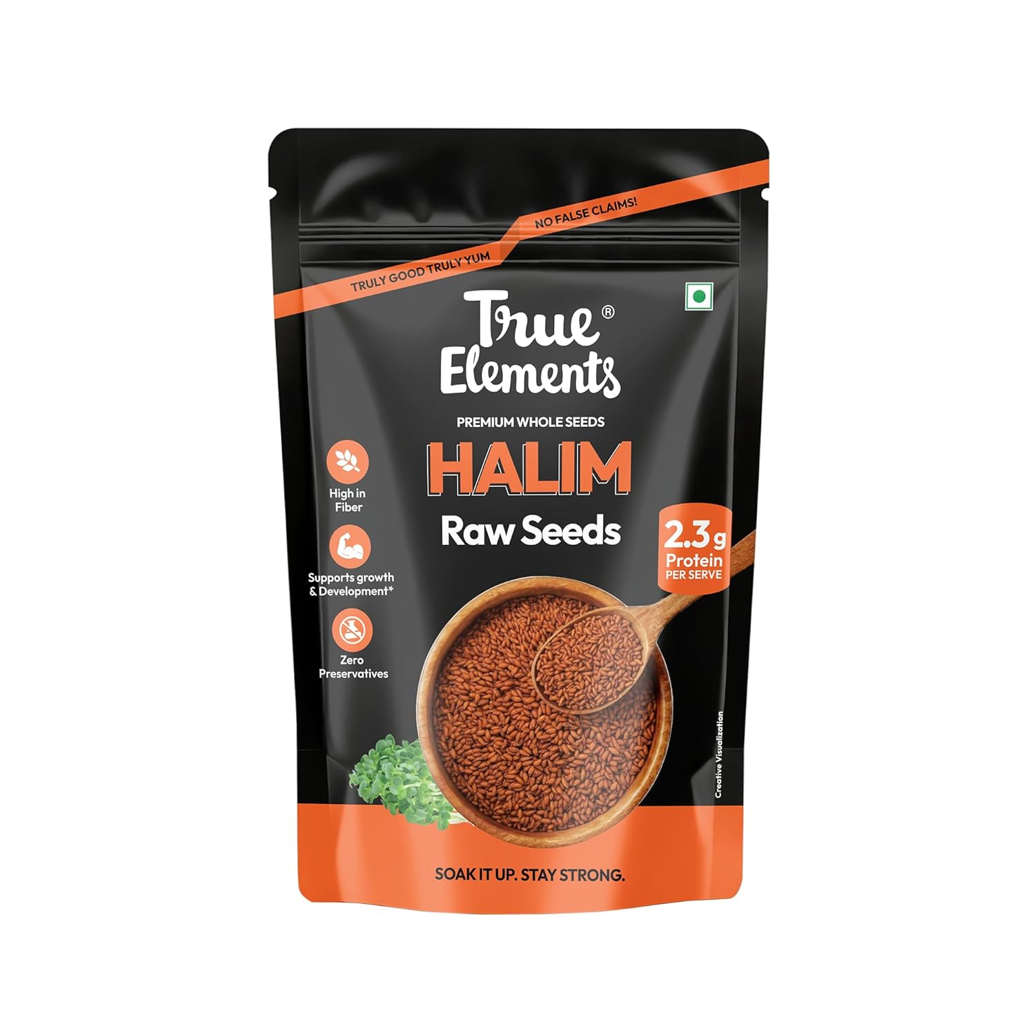 True Elements Halim Seeds 250g - Aliv Seeds | High in Fibre and Omega 3 | Garden Cress | Haleem Seeds | Immunity Booster Superfood