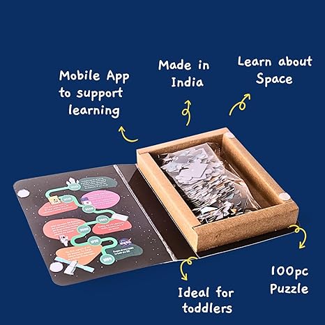 Toynama Educational Toys for Kids Space Station Saga 100 Pcs Jigsaw Puzzles Ages 3+ Cultural Interactive