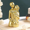 Tied Ribbons Decorative Romantic Hug Love Couple Showpiece Statue for Home Decor