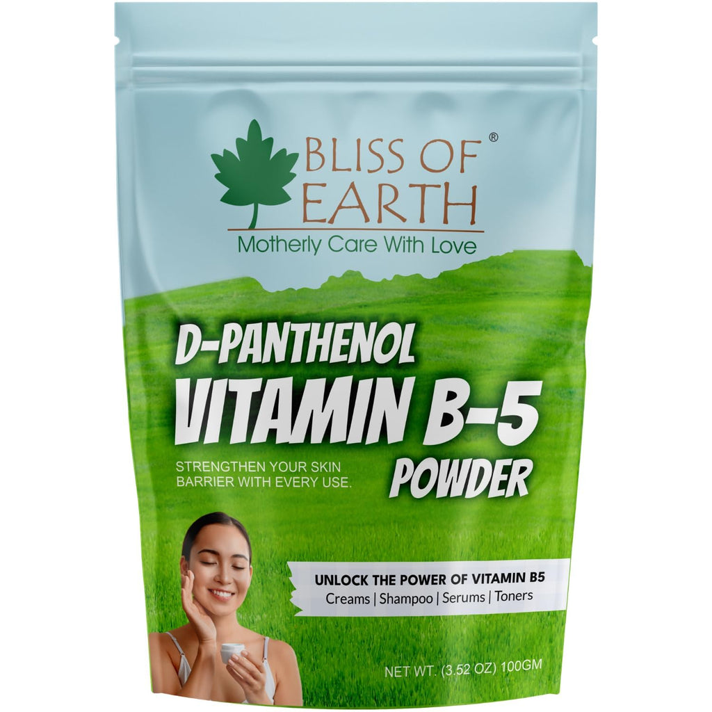 Bliss of Earth D Panthenol Vitamin B5 Powder | Pure & Natural | Skin Brightening, Scalp Hydration, Hair Powder | DIY Creams & Serums 100gm