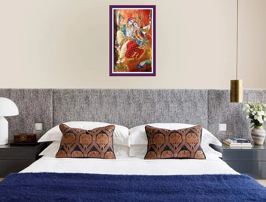 Rangoli MDF Wall Stick Decorative Panel 12x18 Wall Art P-1 Design-9