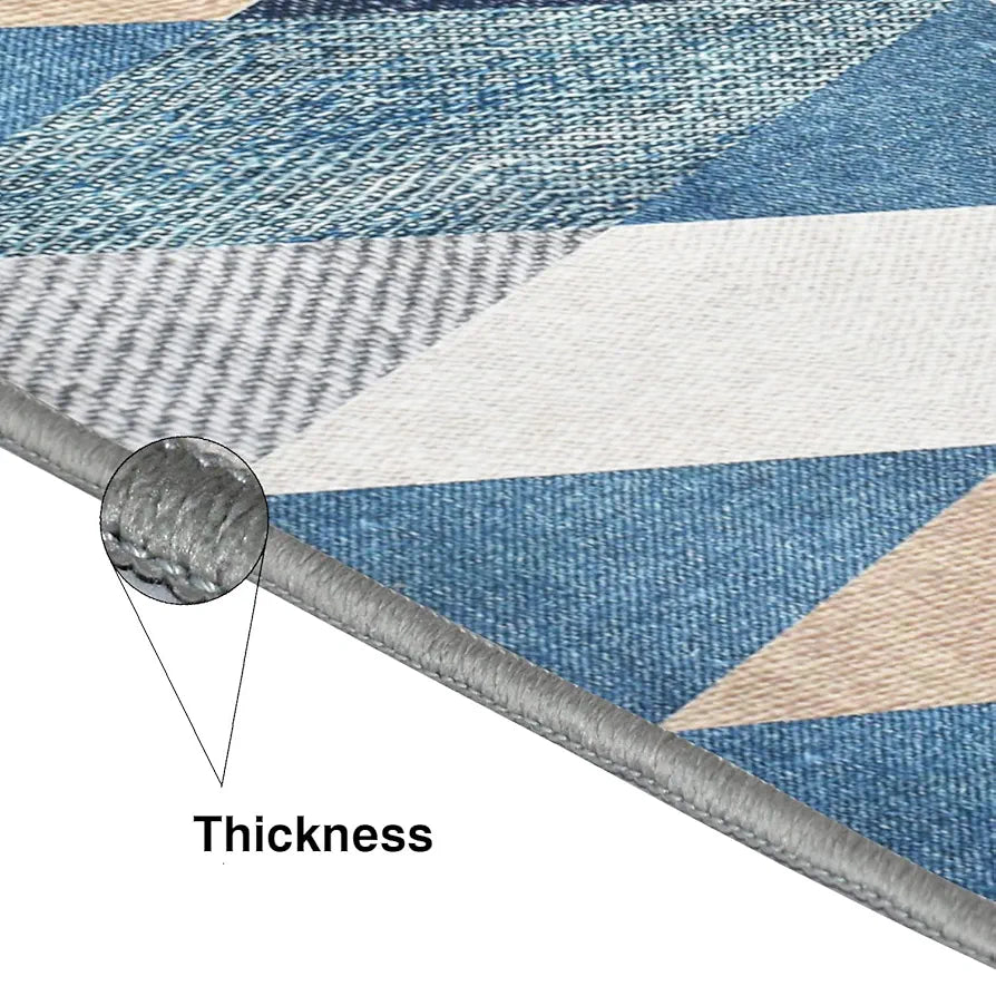 Ishro Home 3d Jet Multi Printed Carpet Rug Runner And Carpets For Bedroom Colour Crystals 5x7 Feet