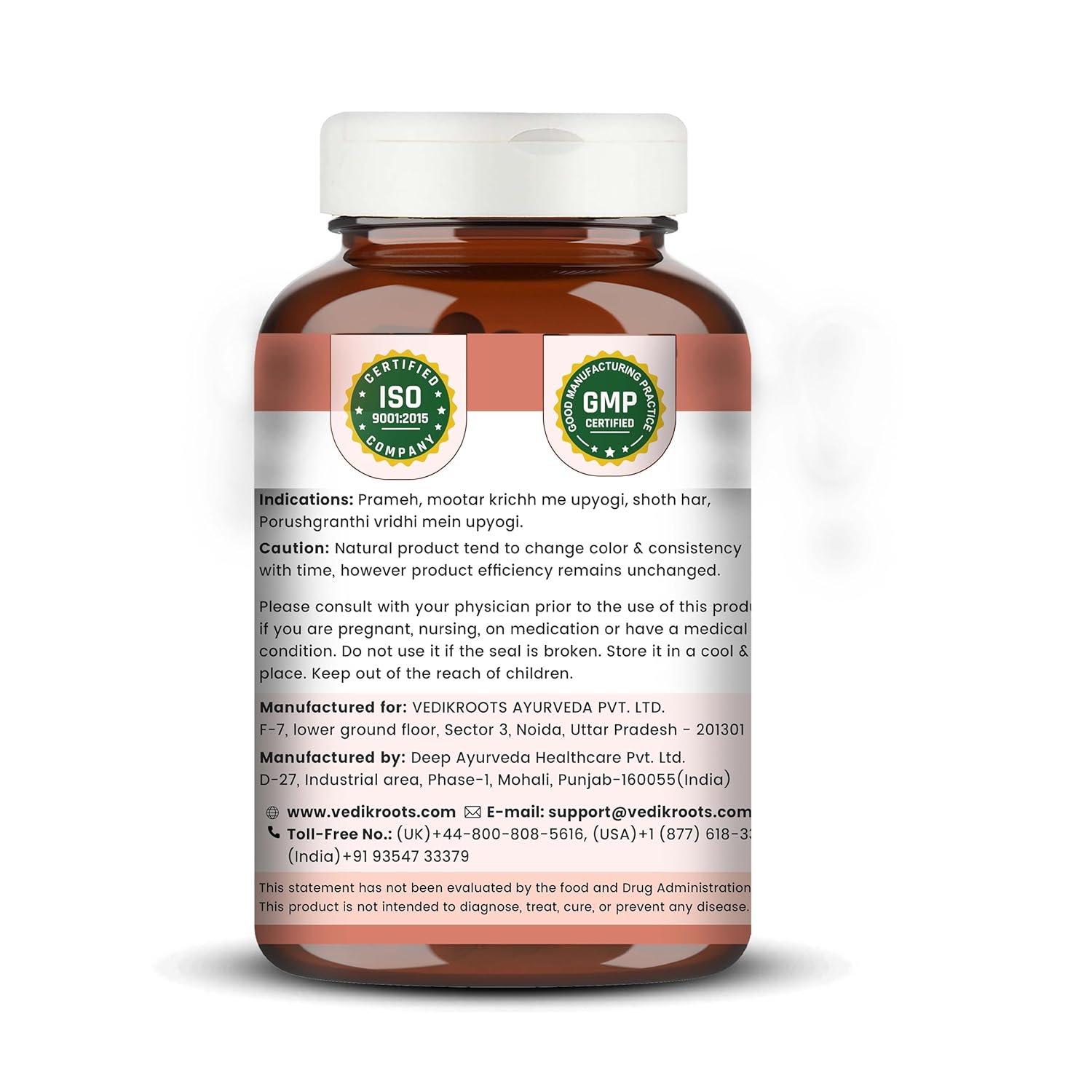 Prostate Support Capsules | Promotes Prostate & Urinary Health | Supports Male Vitality & Hormonal Balance | With Saw Palmetto, Gokshura & Shatavari | 60 Veg Capsules