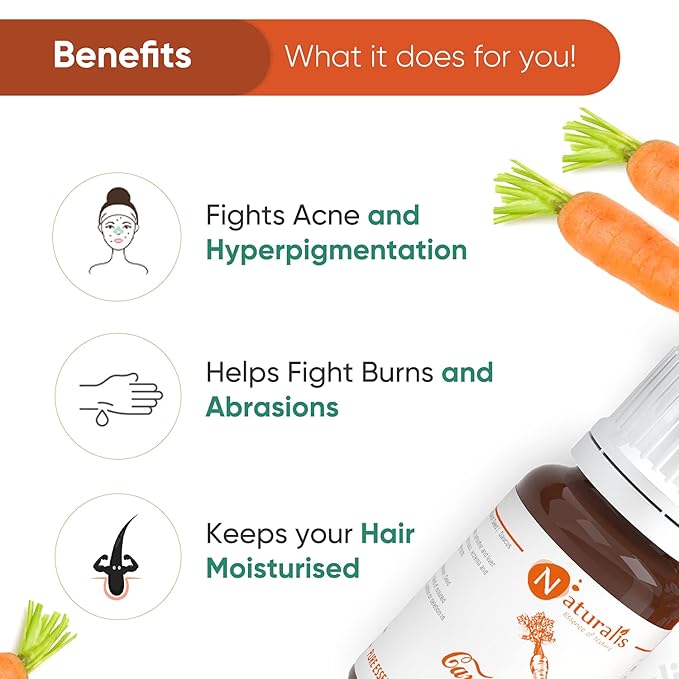 Naturalis Essence of Nature Carrot Seed Essential Oil for Skin - 10 ml