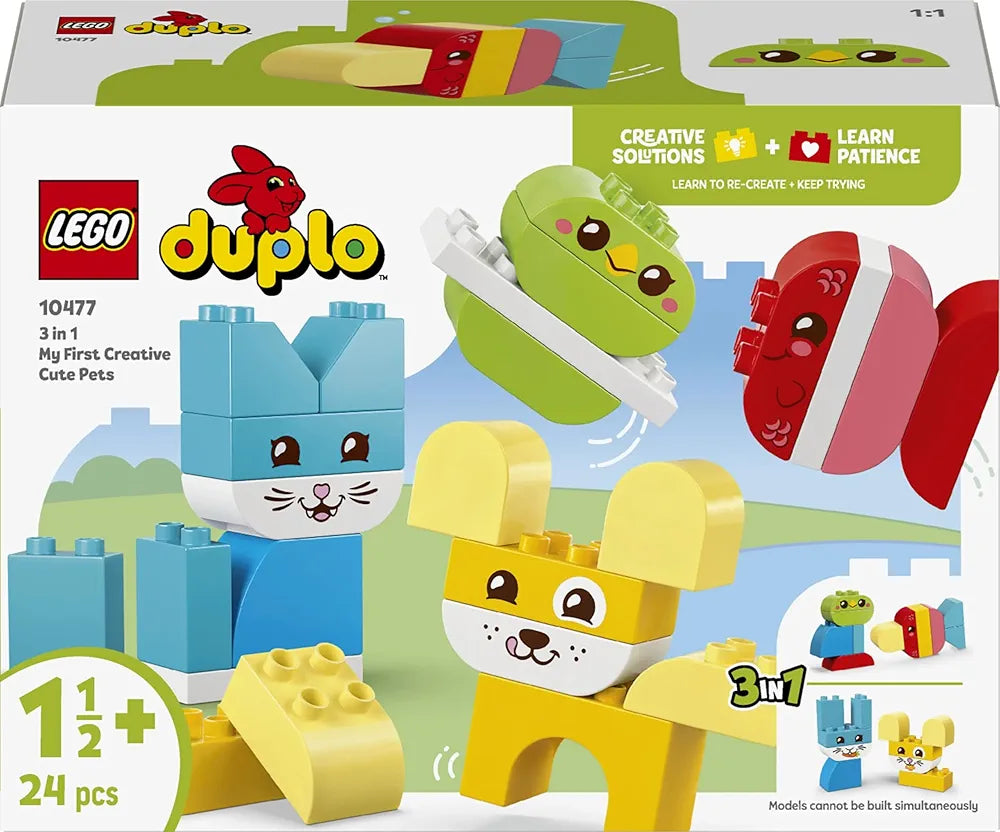 LEGO Duplo My First 3 in 1 Creative Cute Pets Animal Toy - Creative Building Toddler Toy 10477
