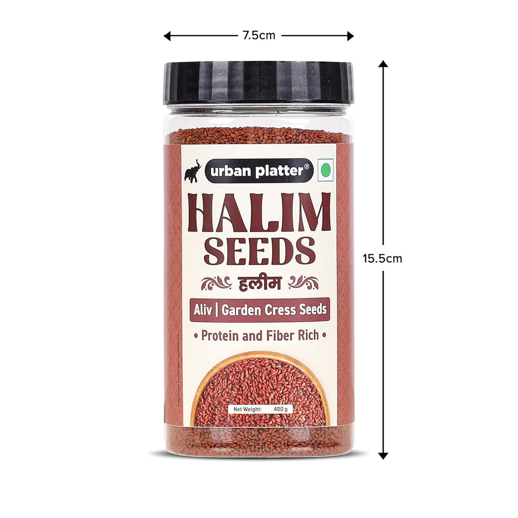 Urban Platter Halim Seeds, 400g (Garden Cress/Aliv Seeds, Protein & Fiber Rich Superfood, Nutrient Dense Seed for Laddoos, Halwa & Traditional Recipes)