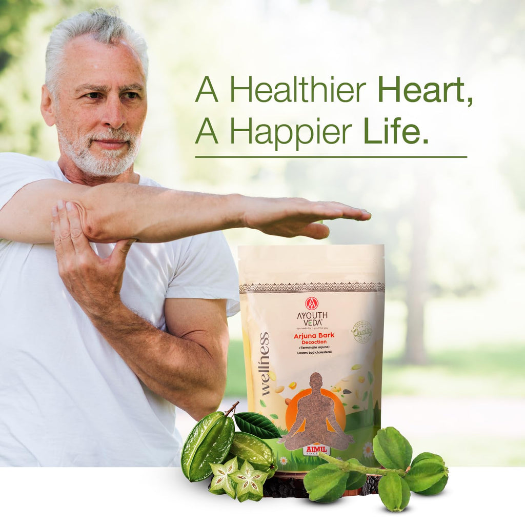 Ayouthveda Arjuna Bark Decoction, Natural Heart Health Support, Traditional Ayurvedic Formula, 200g