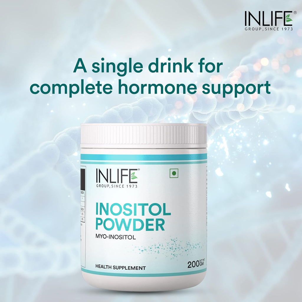 INLIFE Myo Inositol Powder Supplement, 2000mg (100 Servings, 200g)