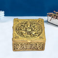The Advitya Brass Ganesha Idol Multipurpose Decorative Storage Box | Pooja Temple, Home Decor