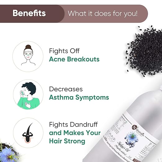 Naturalis Essence Of Nature Extra Virgin Cold Pressed Kalonji Black Seed Oil - 1000 ml