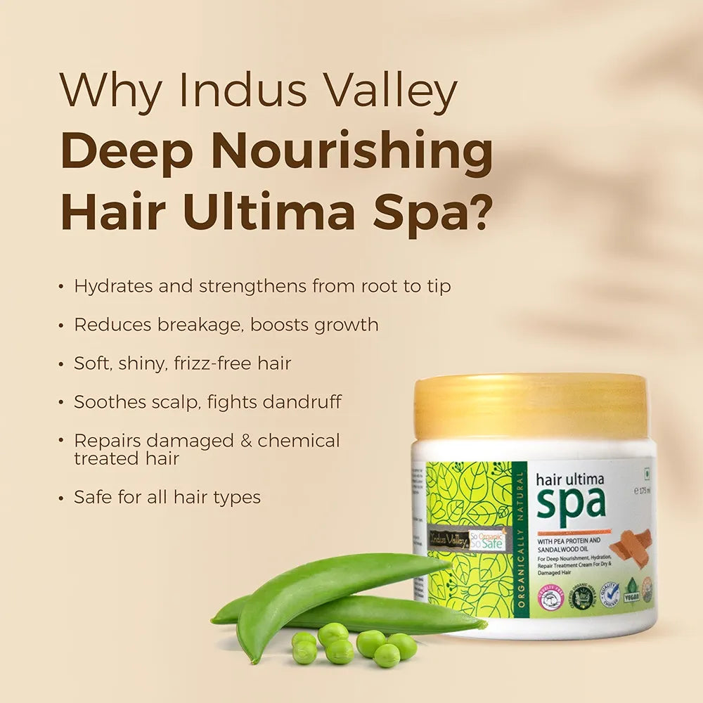 Indus Valley Dark Brown Hair Colour With Protection Shampoo And Hair Ultima Spa Combo