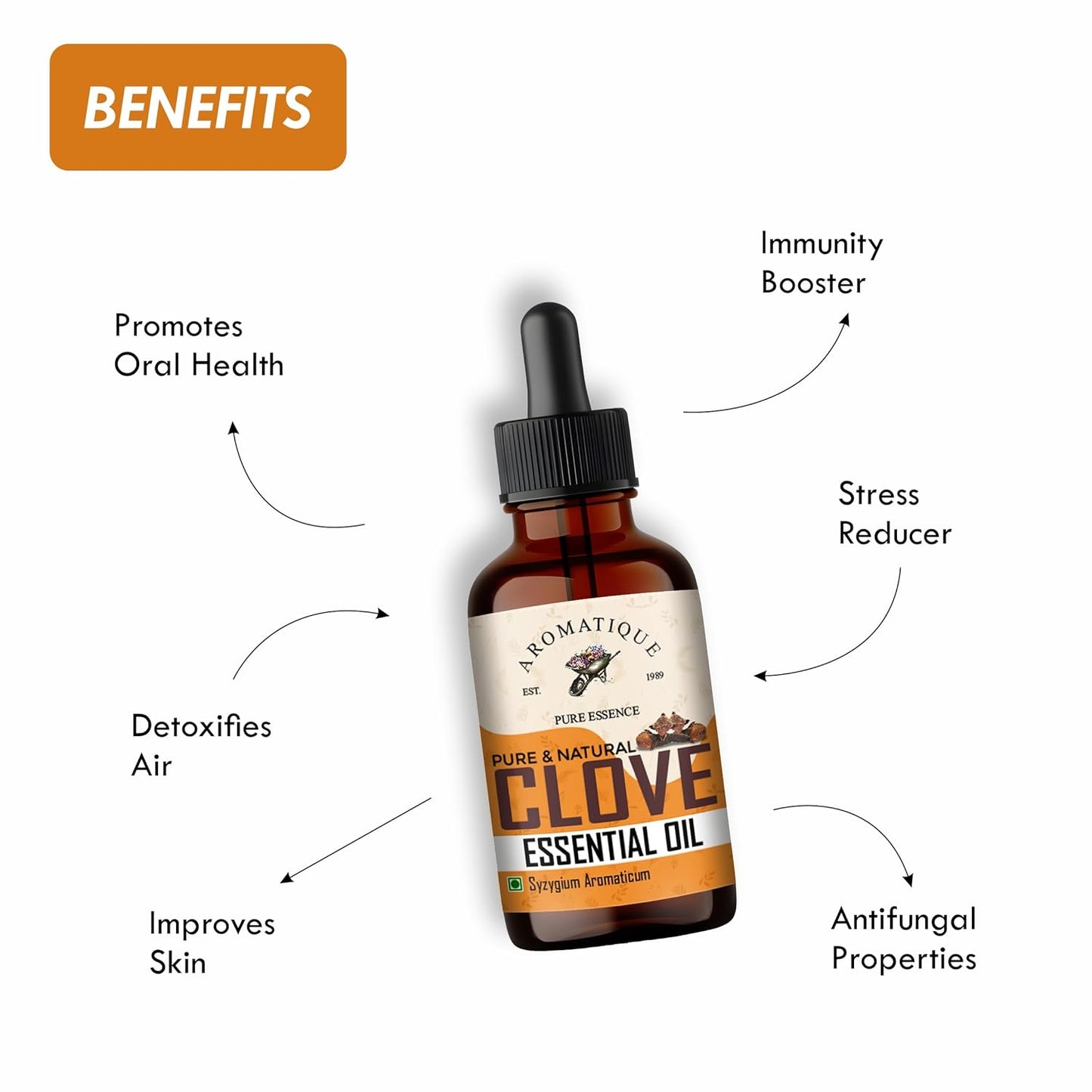 Aromatique Pure Clove Oil For Teeth Pain - 15 ml