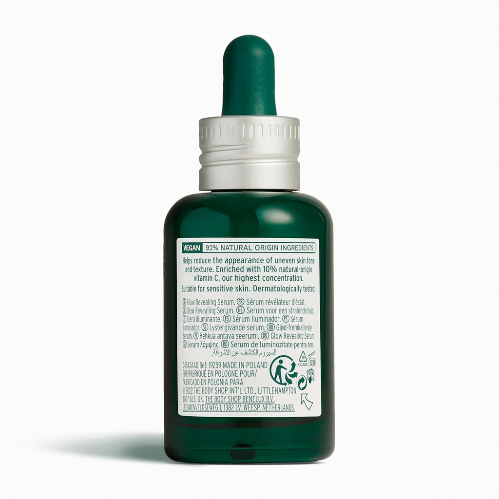 The Body Shop Vitamin C Glow Revealing Serum - For Dull & Tired Skin, 30 ML - For Dull, Tired Skin |Helps Tackle The Look Of Uneven Skin Tone | Radiance Revealing