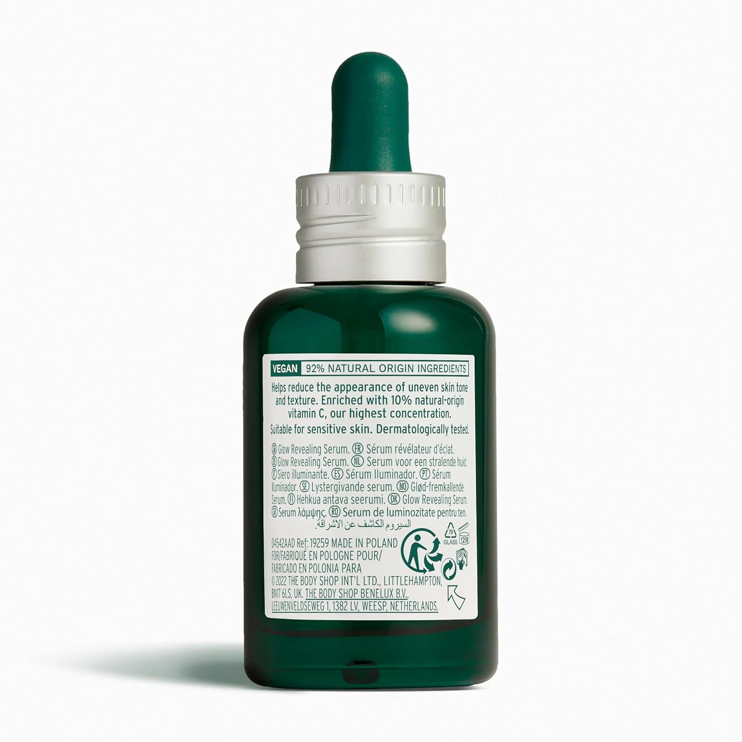 The Body Shop Vitamin C Glow Revealing Serum - For Dull & Tired Skin, 30 ML - For Dull, Tired Skin |Helps Tackle The Look Of Uneven Skin Tone | Radiance Revealing