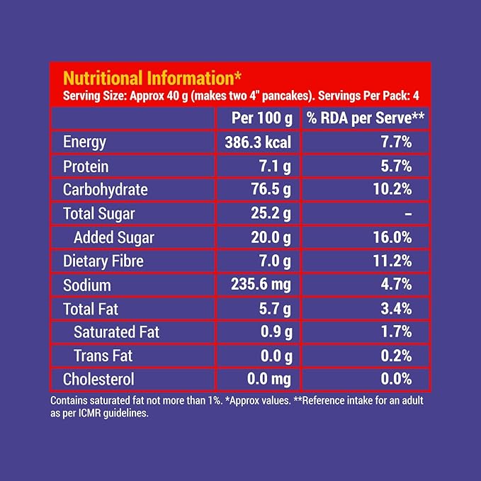 Slurrp Farm Pancake & Waffle Mix Blueberry - 150 gms