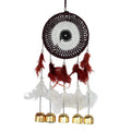 Wind Chime 5 Bell Dream Catcher Maroo White