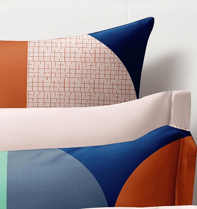Cortina 140 Tc 100% Microfiber Printed Double Bedsheet Set With Two Pillow Case | 90x100 Inches | Polka | Multicolor