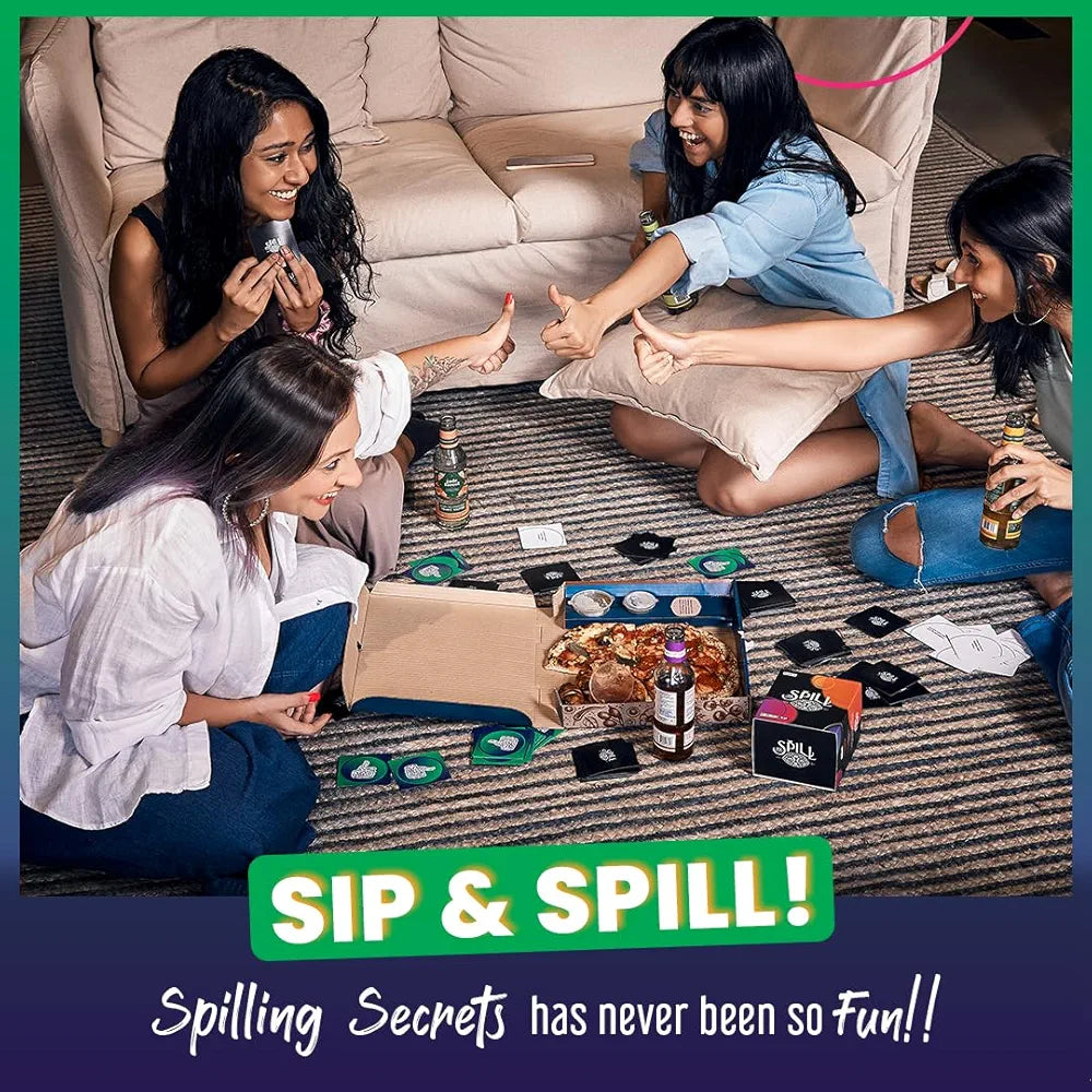 Binca Spill Party Game for Adults, A Game of Spilling Secrets, Adult Card Games for Parties, Friends, and Entertainment - Ages 18+