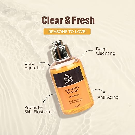 The Bath Store Mandarin Orange Face Wash for Women & Men - 100 ml
