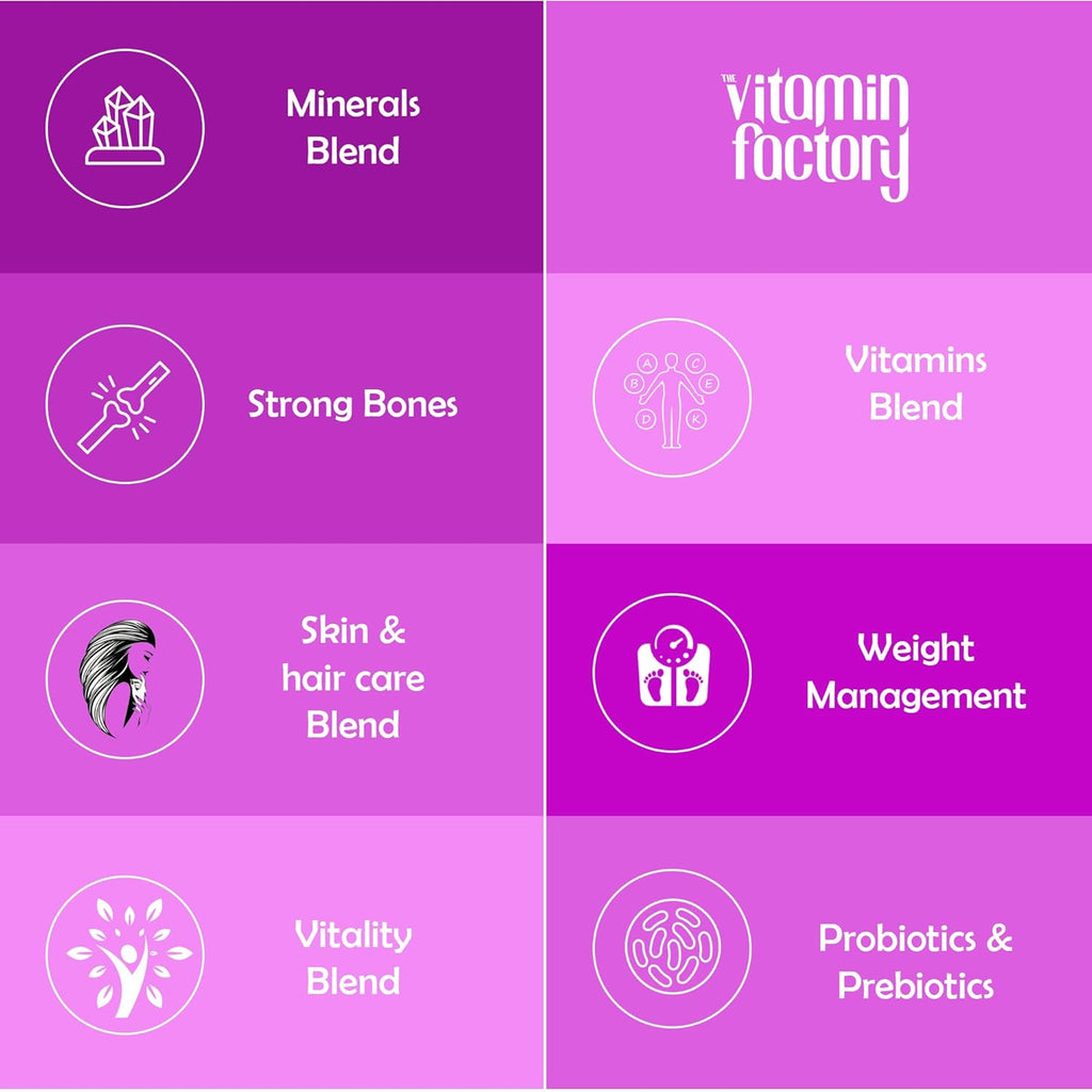 The Vitamin Factory Multivitamin For Women |Multimineral, Ginseng, Grape Seed Extract |Boost Immunity, Energy, and Skin Health- 90 Vegetable Tablets