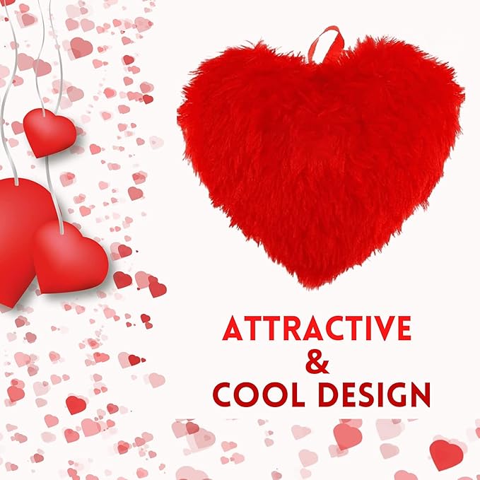 Kidology Plush Toy Pillow Reversible Bunny Cute Sofa Red Heart Pillow