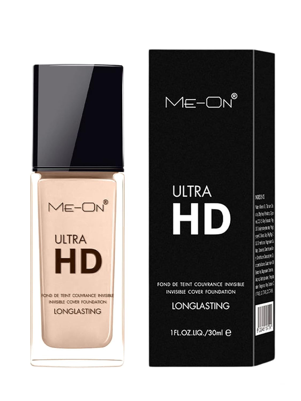 ME-ON Ultra Hd Cream Full Coverage Foundation For Normal Skin Type (Shade 02 - Natural) 30Ml