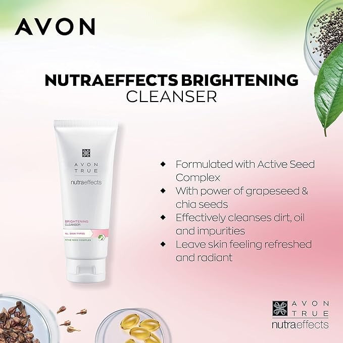 Avon True Nutraeffects Brightening Cleanser - 100 gms