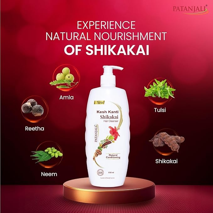 Patanjali Kesh Kanti Shikakai Hair Cleanser - 650 ml