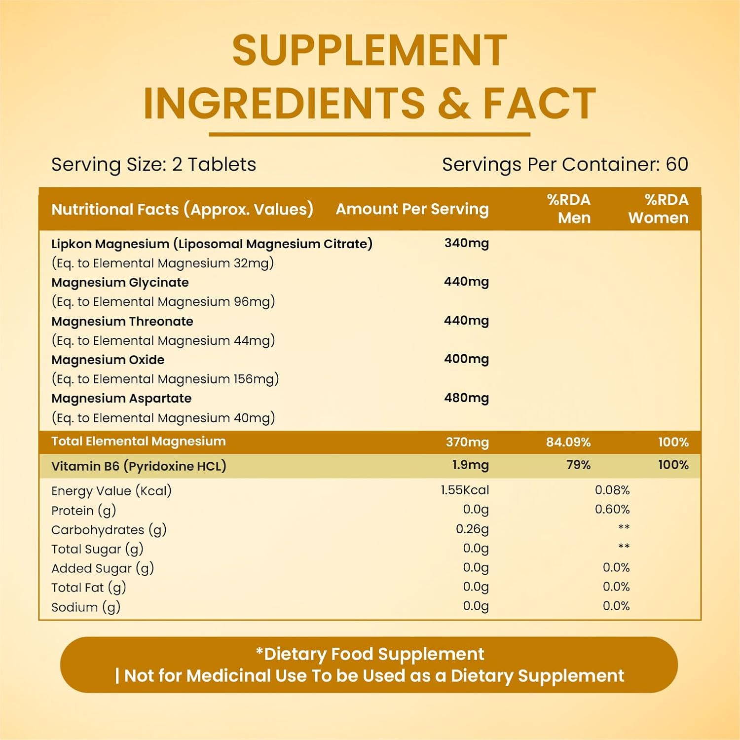 Vlado's Himalayan Organics 5X Strength Liposomal Magnesium Supplement - 2100mg+ with Chelated Magnesium Glycinate, Citrate, Oxide, Threonate, Aspartate & Triple magnesium Complex | For Sleep, Cramps, Recovery 120 Tablets