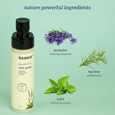 Inatur Foot Spray Lavender & Peppermint Tea Tree - 100 ml