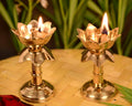 Pure Brass Diya for Puja - Set of 2