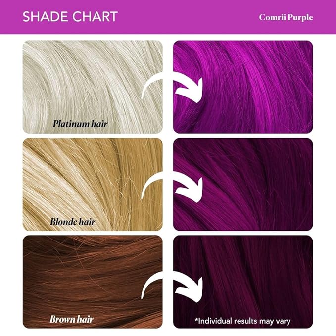 Paradyes Top-up Semi-permanent Comrii Purple Diy Conditioner Based Hair Colour - 120 Gms