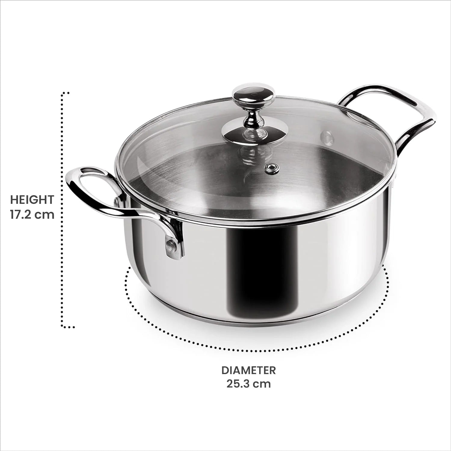 Milton ProCook Tri-Ply Stainless Steel Casserole with Lid