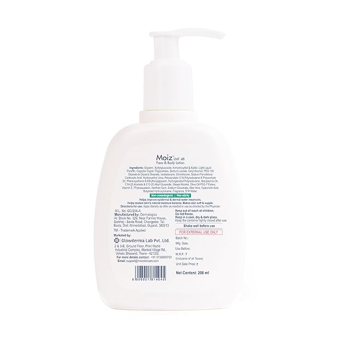 Moiz LMF 48 Lotion | 48 Hour Long-Lasting Moisturizer - 200 Ml