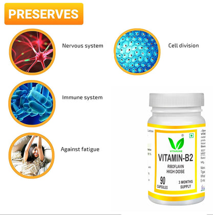 Vitaruhe Vitamin B2 (Riboflavin) High Dose - 90 Capsules
