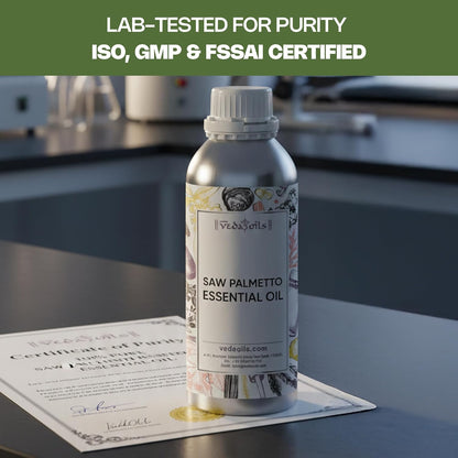 VedaOils Saw Palmetto Essential Oil Pure, Natural For Hair Growth - 100 ml