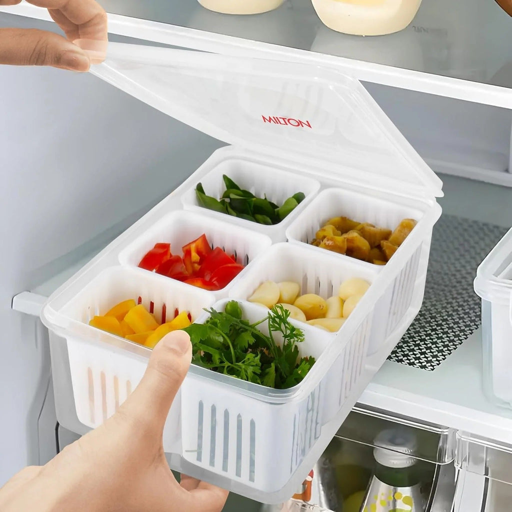 Milton 6 Grid Fridge Storage Containers