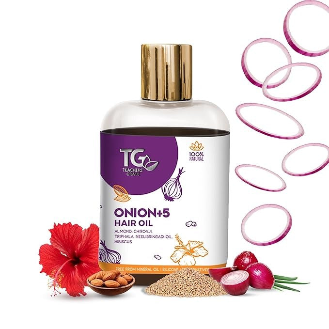 Teachers’ Grace Onion+5 Hair Oil for Hair Growth Anti Hair Fall & Anti Dandruff Control - 250 ml