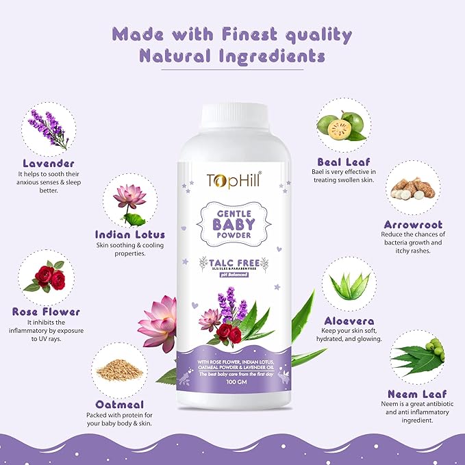Tophill Gentle Baby Powder - 100 gms