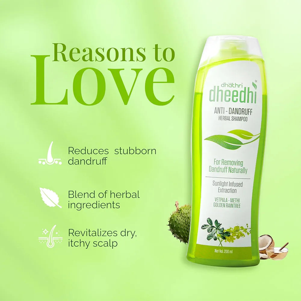 Dhathri Dheedhi Anti Dandruff Herbal Shampoo - 400 ml