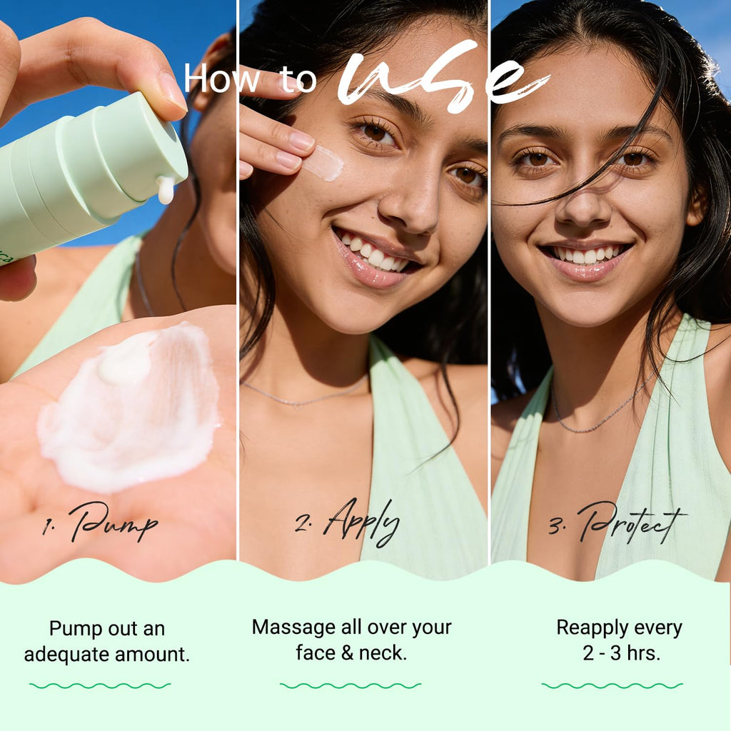 Aqualogica Hydrate+ Dewy Sunscreen SPF 50 PA+++ 50g | UVA/B & Blue Light Protection for Men & Women | For Oily, Combination & Dry Skin | Fragrance-Free