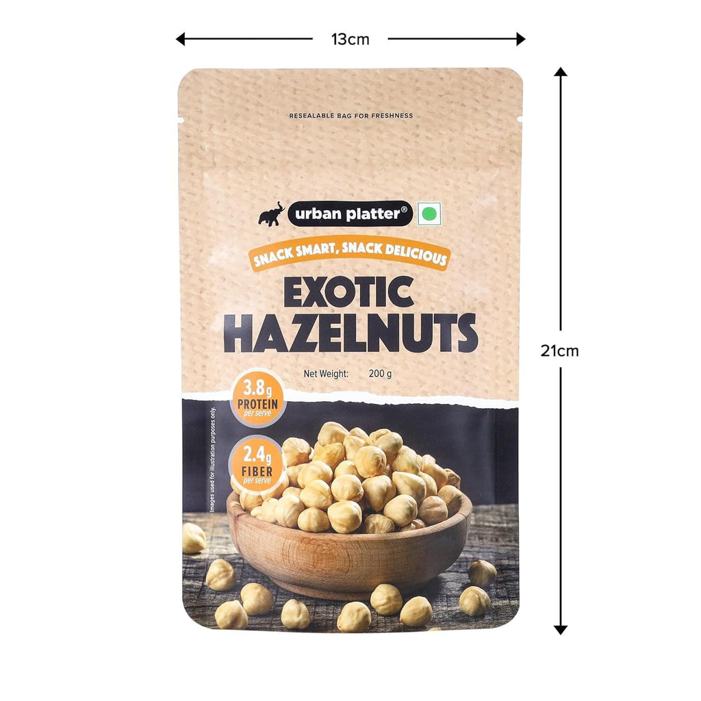 Urban Platter Exotic Hazelnuts, (Protein & Fiber Rich, For Confectionery, Baking, Nut Pastes & Dessert)