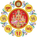 Rangoli White Glossy Vinyl Wall Sticker Premium Self-Adhesive Waterproof Parent-5 Design-15