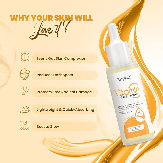 Skynic 10% Vitamin C + E Face Serum - 30 Ml