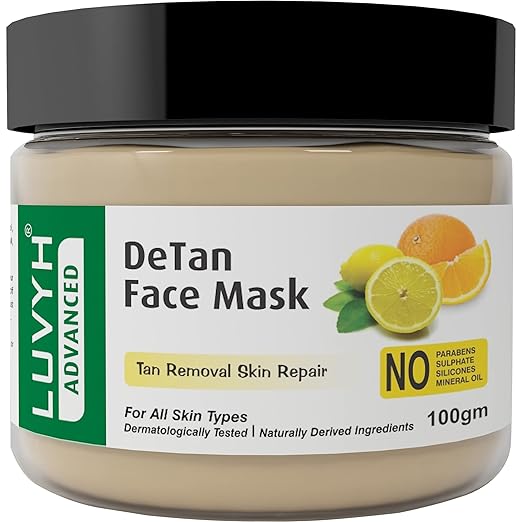 Luvyh De Tan Face Mask for Tanning & Dark Skin - 100 gms