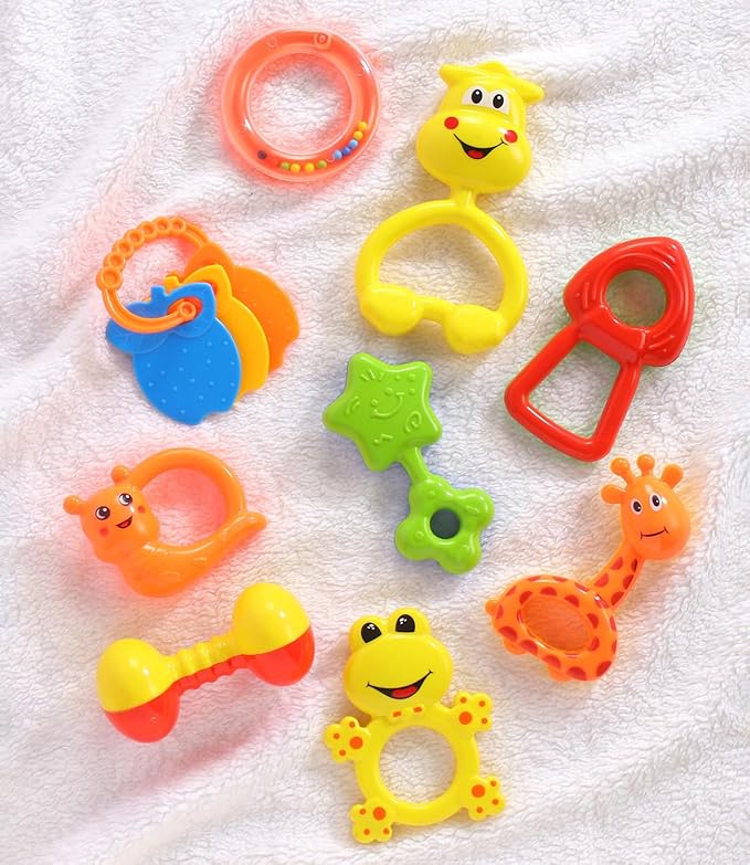 Play Nation BPA-Free Rattle & Teether Set for Newborns & Infants Rattles