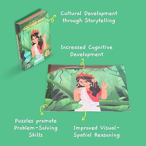 Toynama Educational Toys for Kids - Sita 25 Pcs Jigsaw Puzzles Ages 2+ Cultural Interactive