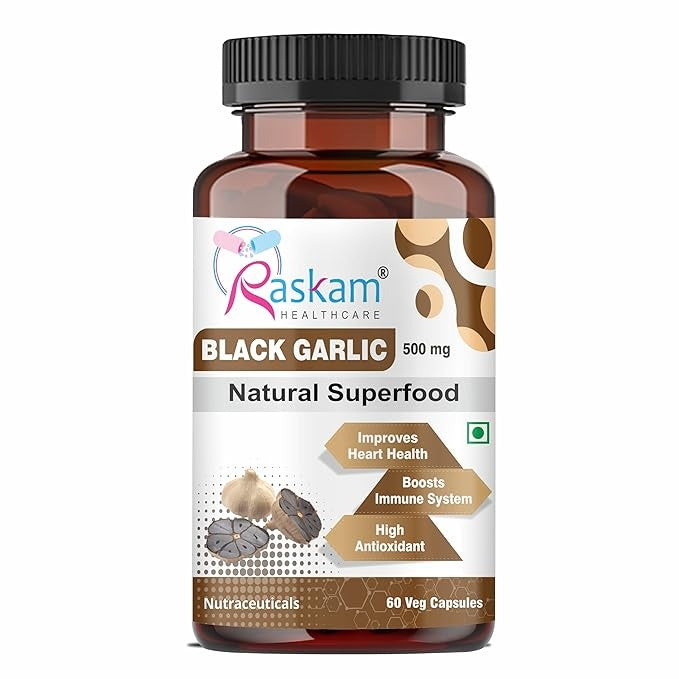 Raskam Black Garlic Capsules - 60 veg Caps